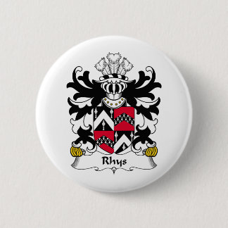 Rhys Family Crest 6 Cm Round Badge