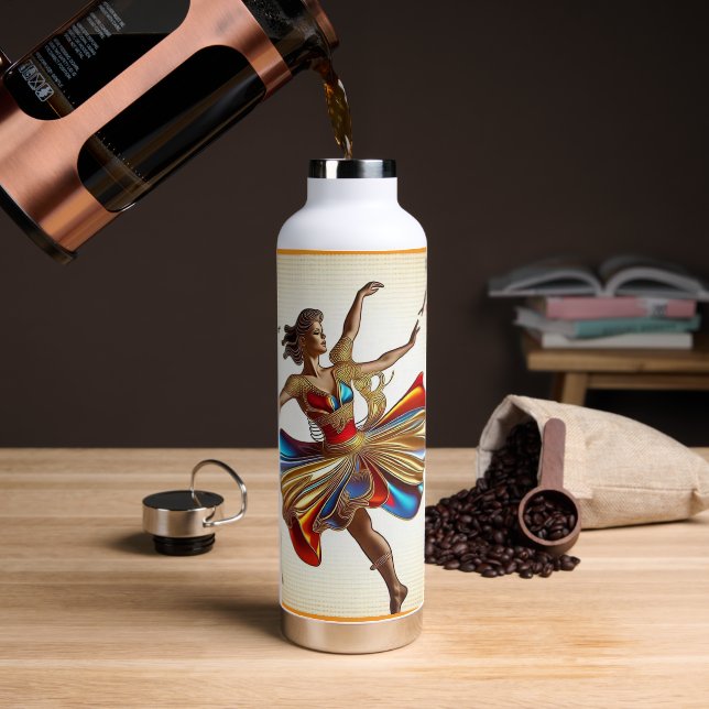 "Rhythm and Gold" Water Bottle (Coffee)