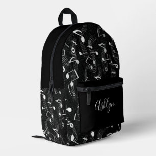 Rhythm in Motion – Musical Instrument Pattern Printed Backpack