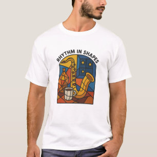 Rhythm In Shapes Jazz Geometry Poster T-Shirt