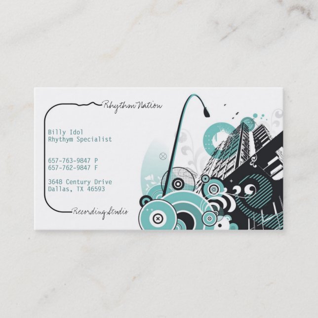 Rhythm Nation Business Card (Front)