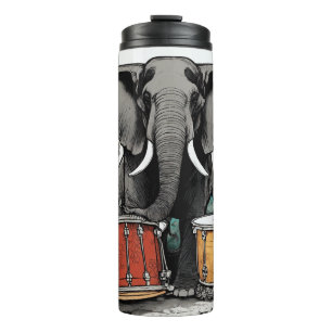 Rhythm of Chaos: The Drumbeat Elephant Thermal Tumbler