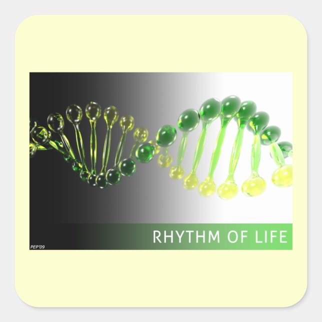Rhythm of Life Square Sticker (Front)