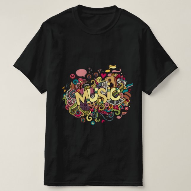 Rhythm & Vibes: Musical Harmony T-Shirt (Design Front)