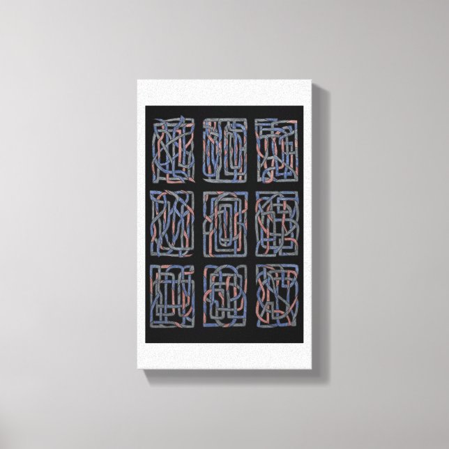 Rhythmic Abstract Interlace Canvas Print (Front)