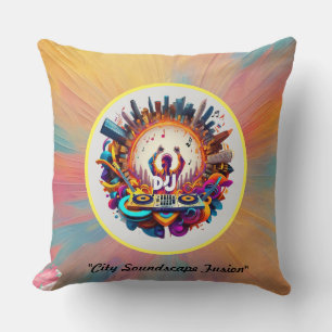 "Rhythmic City Art" Cushion