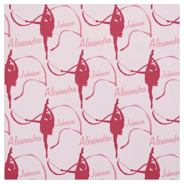 Rhythmic Gymnast girls name fabric (Swatch)