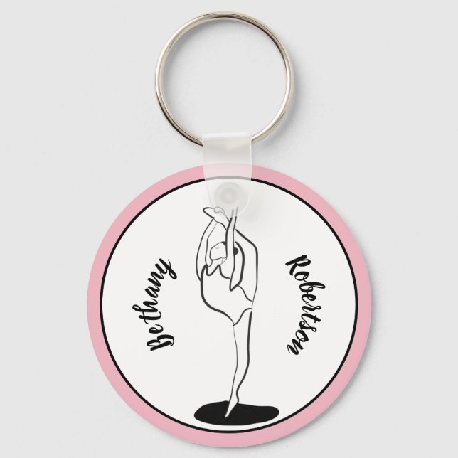 Rhythmic Gymnast Key Ring (Front)