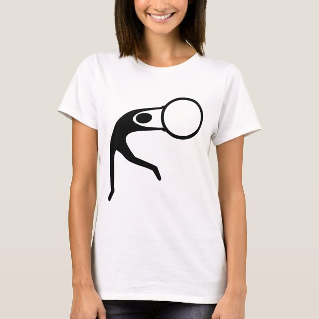 Rhythmic Gymnastic Figure - Black T-Shirt (Front)