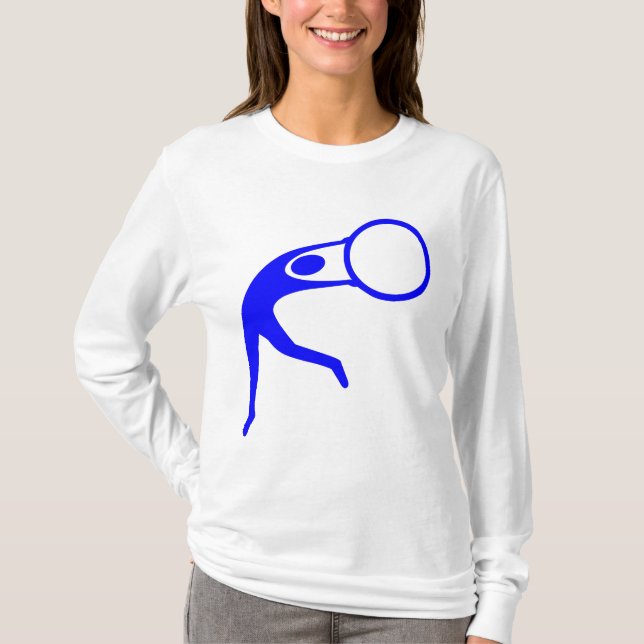 Rhythmic Gymnastic Figure - Blue T-Shirt (Front)