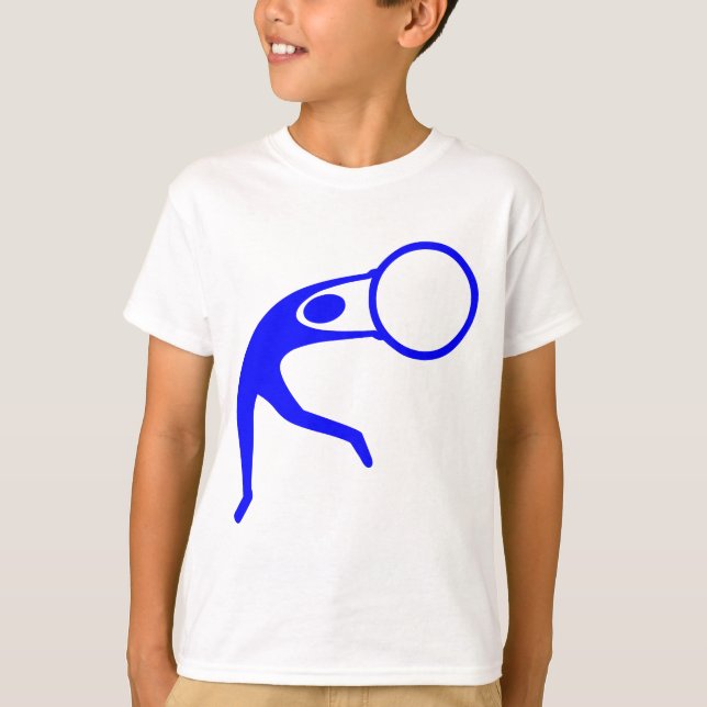 Rhythmic Gymnastic Figure - Blue T-Shirt (Front)