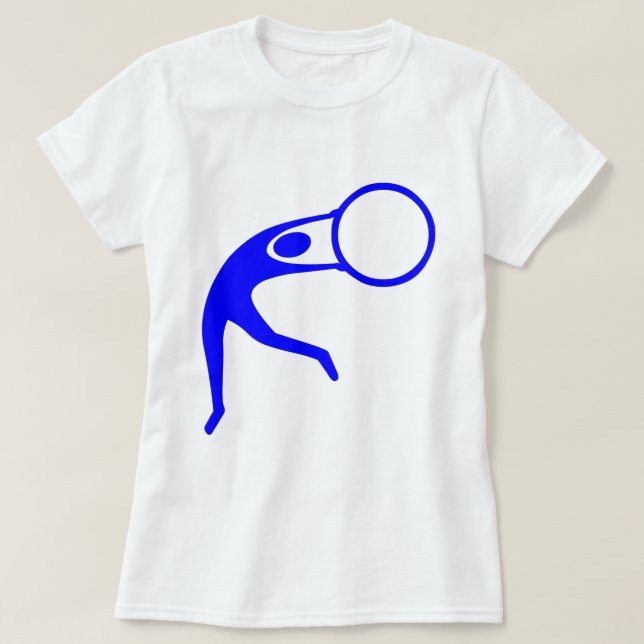 Rhythmic Gymnastic Figure - Blue T-Shirt (Design Front)