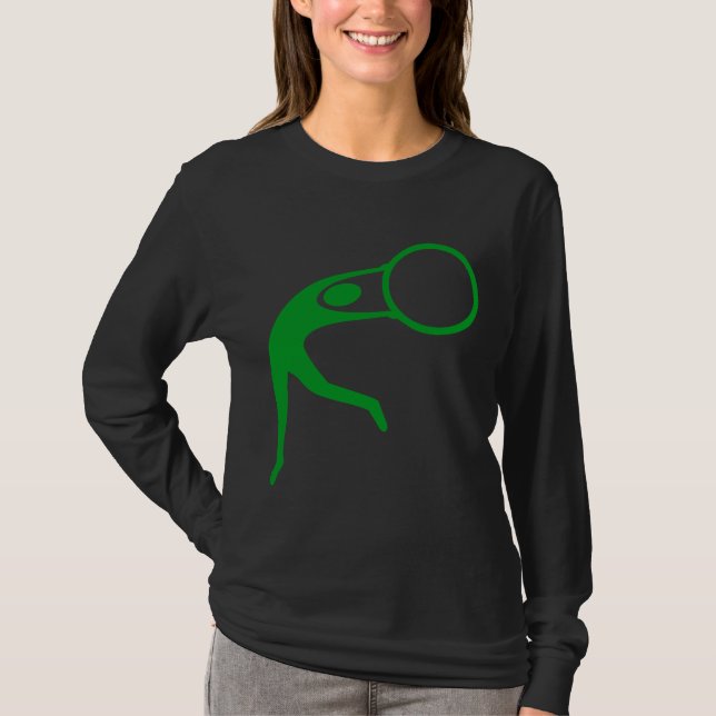 Rhythmic Gymnastic Figure - Grass Green T-Shirt (Front)