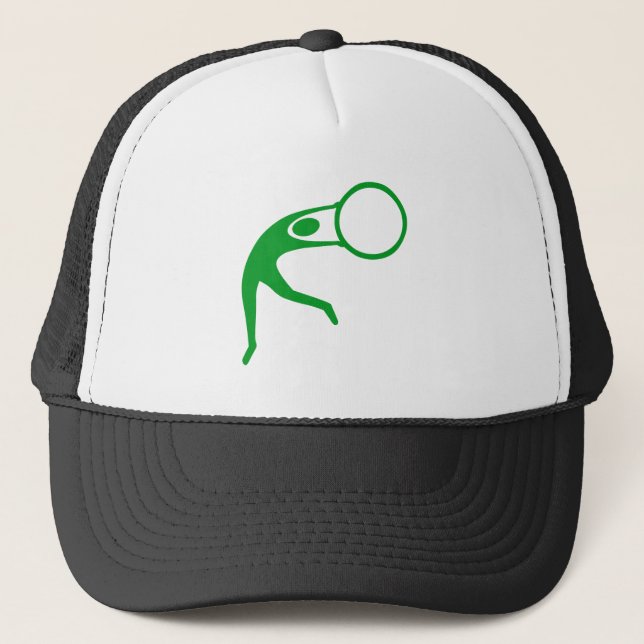 Rhythmic Gymnastic Figure - Grass Green Trucker Hat (Front)