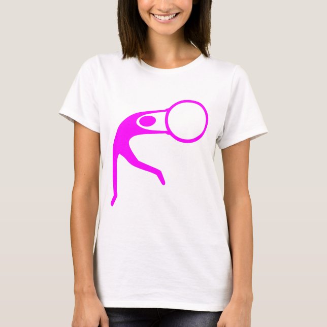 Rhythmic Gymnastic Figure - Magenta T-Shirt (Front)