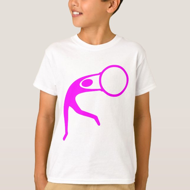 Rhythmic Gymnastic Figure - Magenta T-Shirt (Front)
