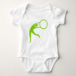 Rhythmic Gymnastic Figure - Martian Green Baby Bodysuit