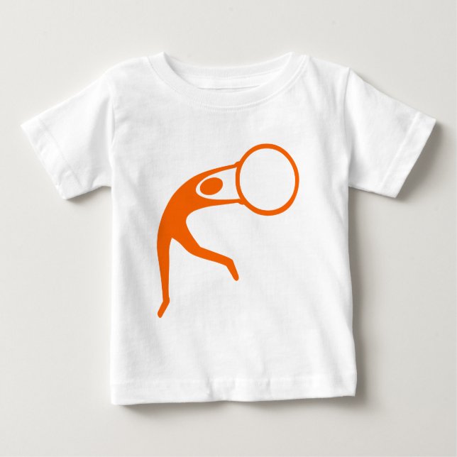 Rhythmic Gymnastic Figure - Orange Baby T-Shirt (Front)