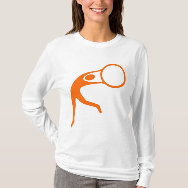 Rhythmic Gymnastic Figure - Orange T-Shirt (Front)