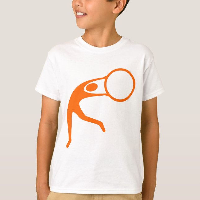 Rhythmic Gymnastic Figure - Orange T-Shirt (Front)