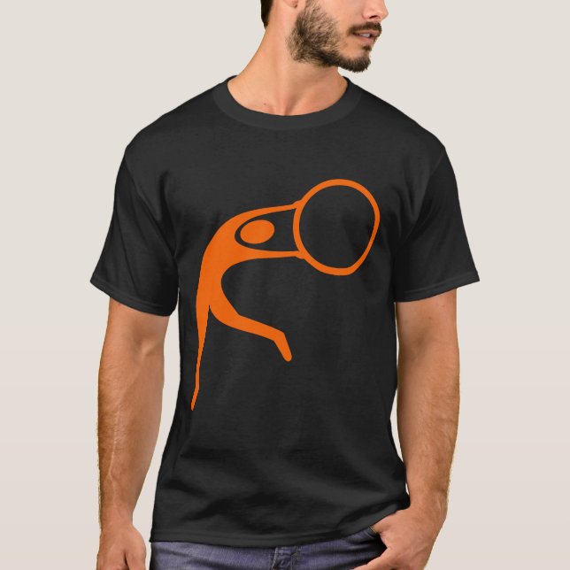 Rhythmic Gymnastic Figure - Orange T-Shirt (Front)