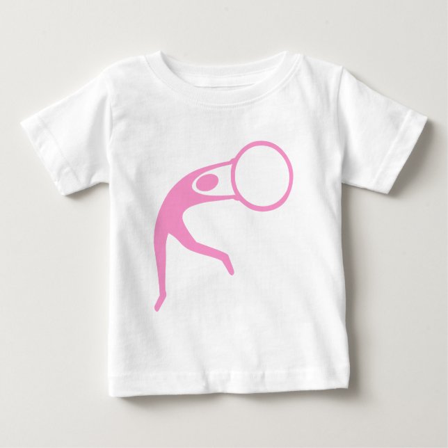 Rhythmic Gymnastic Figure - Pink Baby T-Shirt (Front)