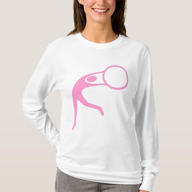 Rhythmic Gymnastic Figure - Pink T-Shirt (Front)