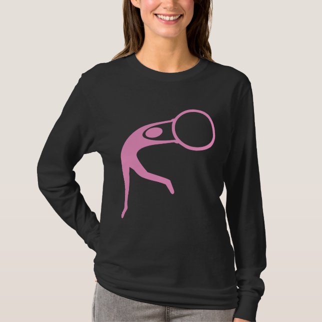 Rhythmic Gymnastic Figure - Pink T-Shirt (Front)