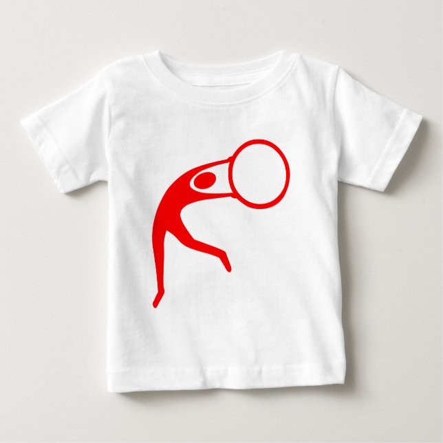 Rhythmic Gymnastic Figure - Red Baby T-Shirt (Front)