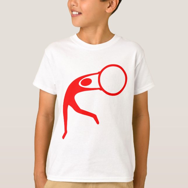 Rhythmic Gymnastic Figure - Red T-Shirt (Front)