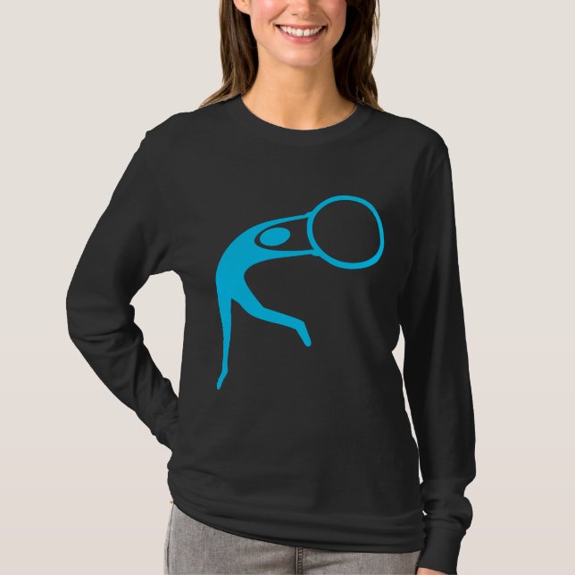 Rhythmic Gymnastic Figure - Sky Blue T-Shirt (Front)