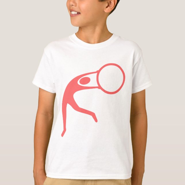 Rhythmic Gymnastic Figure - Tropical Pink T-Shirt (Front)
