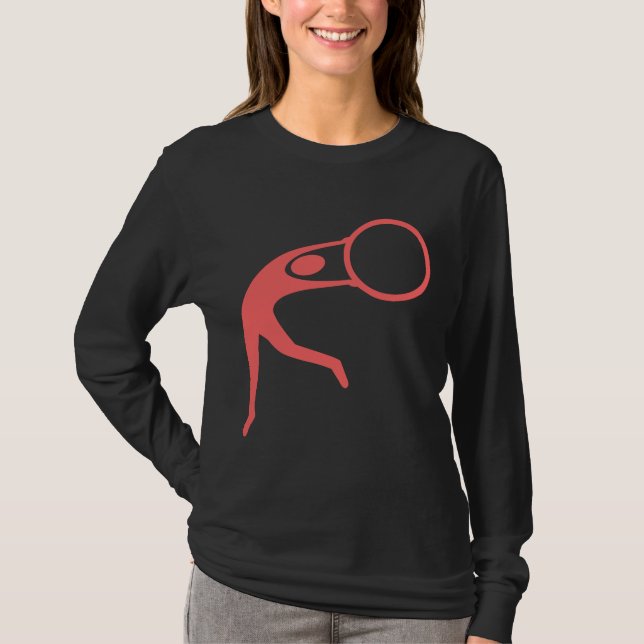 Rhythmic Gymnastic Figure - Tropical Pink T-Shirt (Front)
