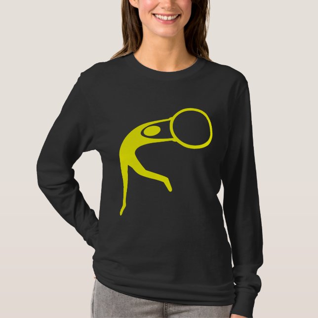 Rhythmic Gymnastic Figure - Yellow T-Shirt (Front)