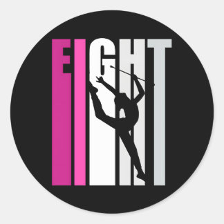 Rhythmic Gymnastics 8Th Baton Twirl Classic Round Sticker