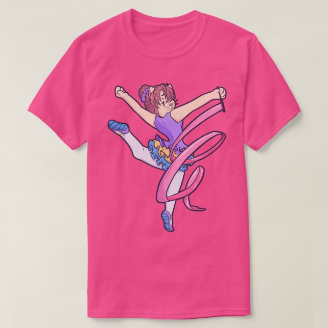 Rhythmic gymnastics Aerobics cat T-Shirt (Design Front)