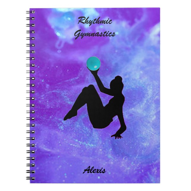 Rhythmic Gymnastics Ball Routine Galaxy Notebook (Front)