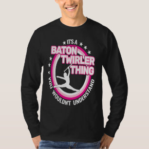 rhythmic gymnastics  baton twirling retro for girl T-Shirt