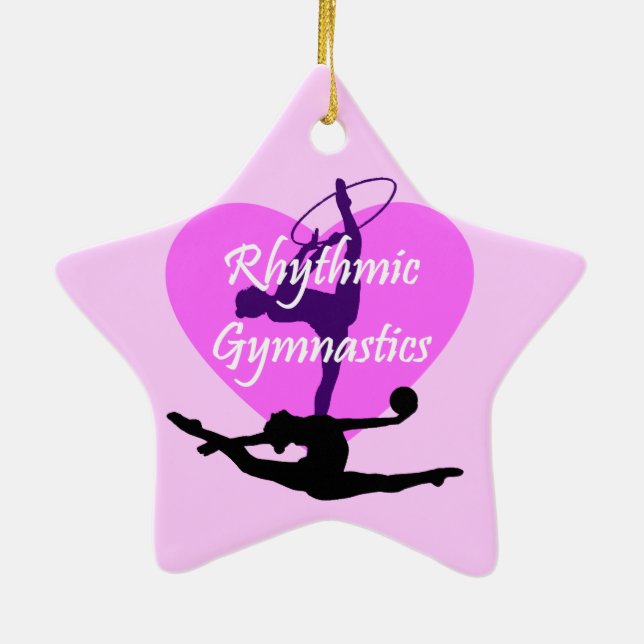 Rhythmic Gymnastics Ceramic Tree Decoration (Back)