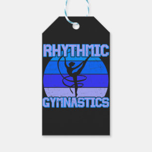 Rhythmic Gymnastics Distressed in Blue / Purple    Gift Tags
