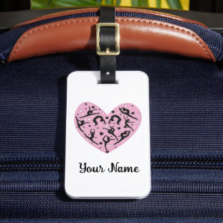 Rhythmic Gymnastics Heart Personalized Luggage Tag