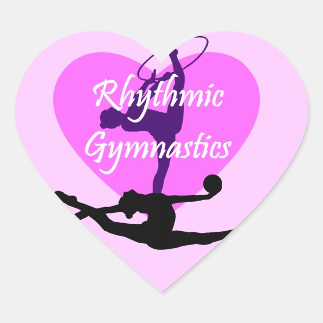Rhythmic Gymnastics Heart Sticker (Front)
