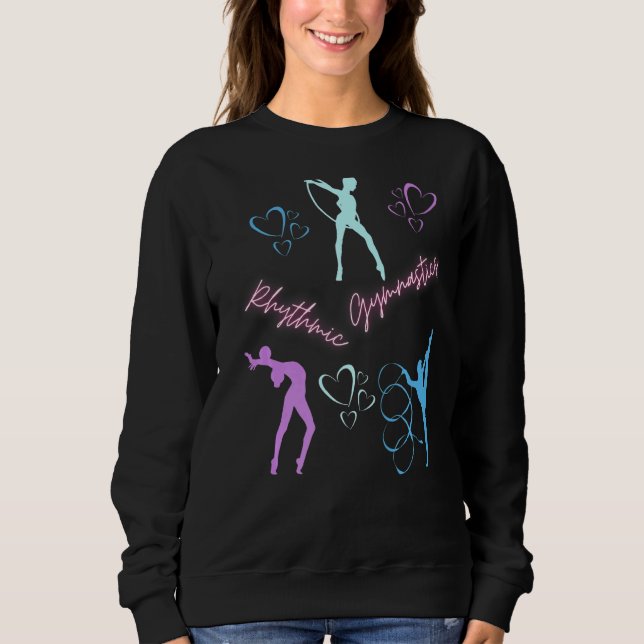 Rhythmic Gymnastics Hearts Sweatshirt (Front)