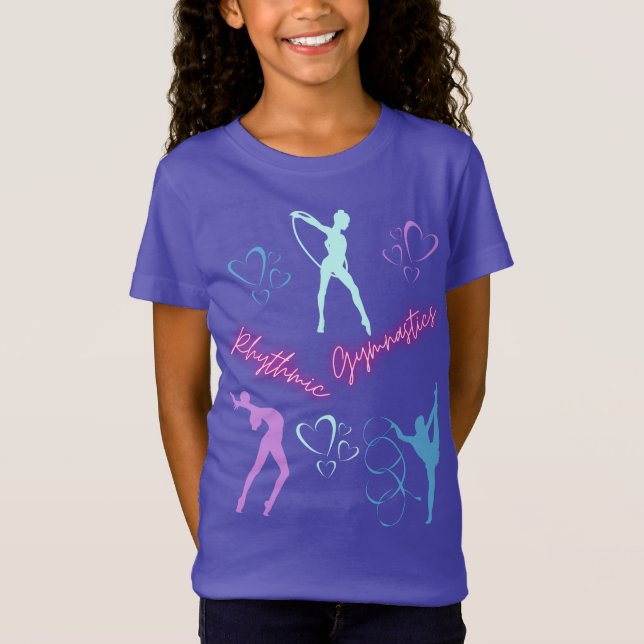 Rhythmic Gymnastics Hoop, Ribbon and Ball T-Shirt (Front)