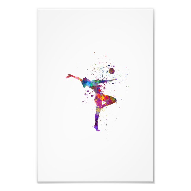 Rhythmic gymnastics in watercolor photo print (Front)