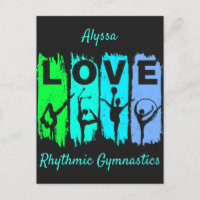Rhythmic Gymnastics Love in Green and Aqua