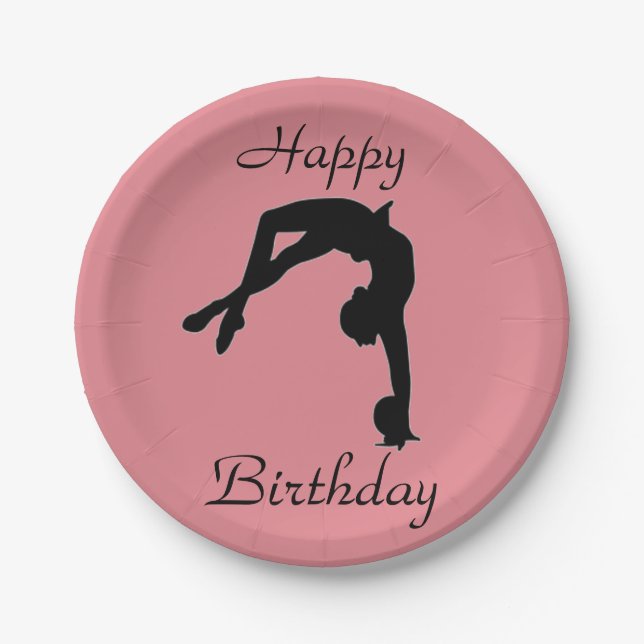 Rhythmic Gymnastics paper plates party supplies (Front)