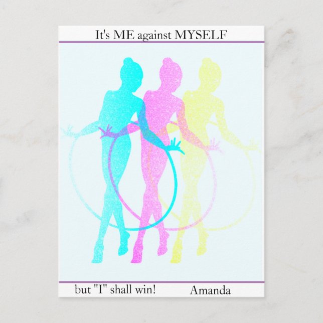Rhythmic Gymnastics Reflections Me, Myself & I  Postcard (Front)