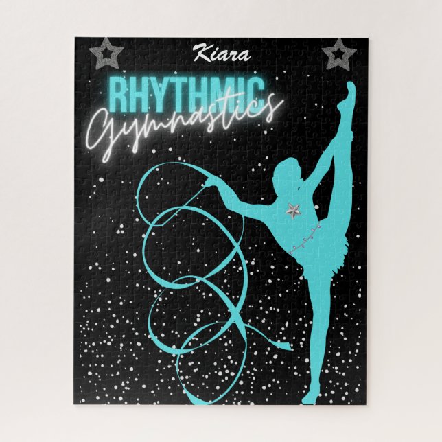Rhythmic Gymnastics Ribbon and Stars   Jigsaw Puzz Jigsaw Puzzle (Vertical)