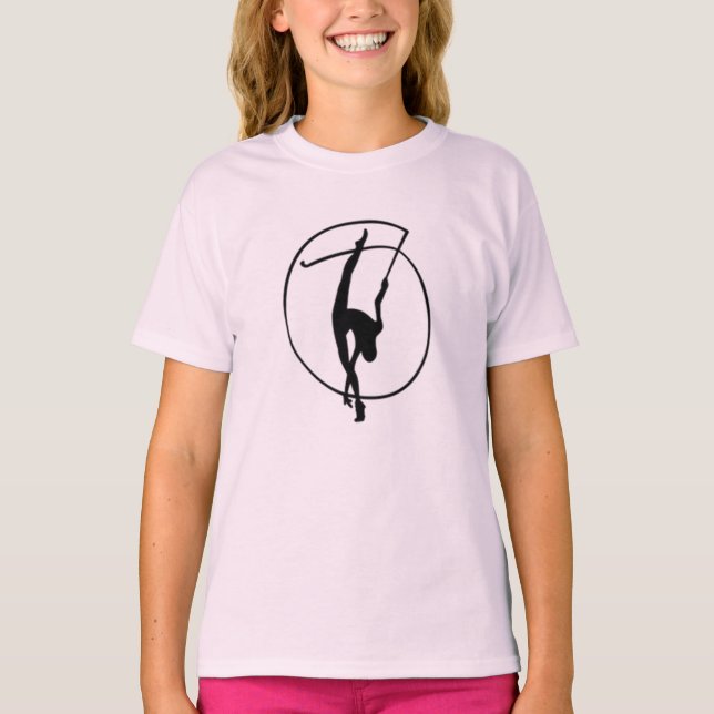 Rhythmic Gymnastics With Ribbon Girl's T-Shirt (Front)